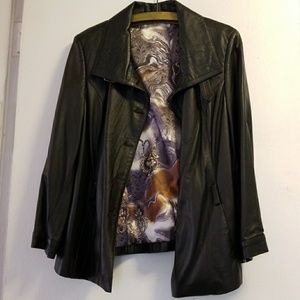 Black leather jacket